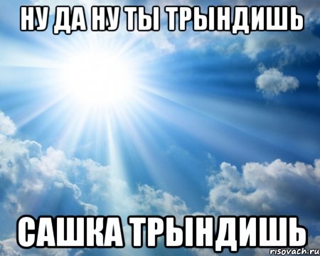 Ну да ну ты трындишь Сашка трындишь, Мем ясно