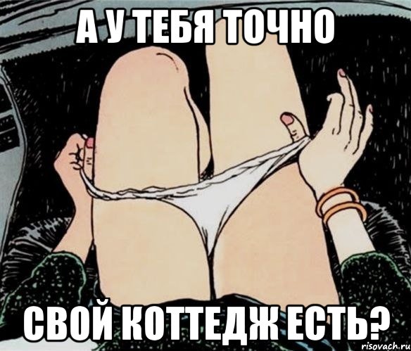 а у тебя точно свой коттедж есть?, Мем А ты точно