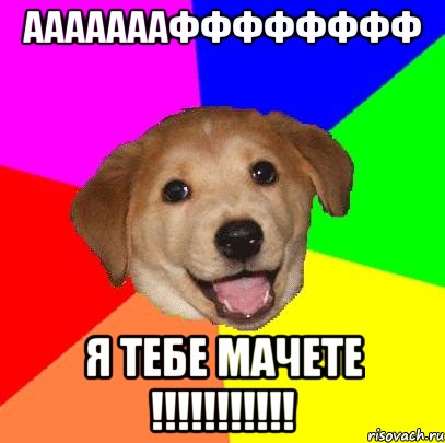 ааааааафффффффф я тебе мачете !!!!!!!!!!!, Мем Advice Dog