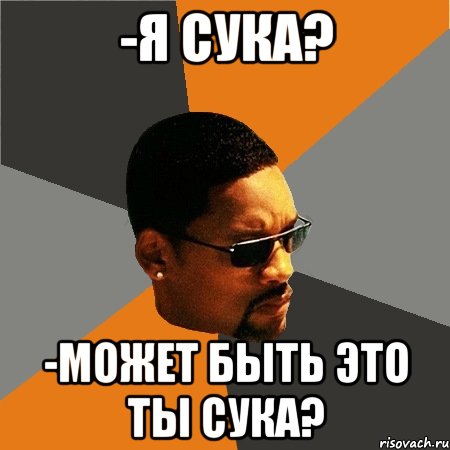 -я сука? -может быть это ты сука?, Мем Будь плохим парнем