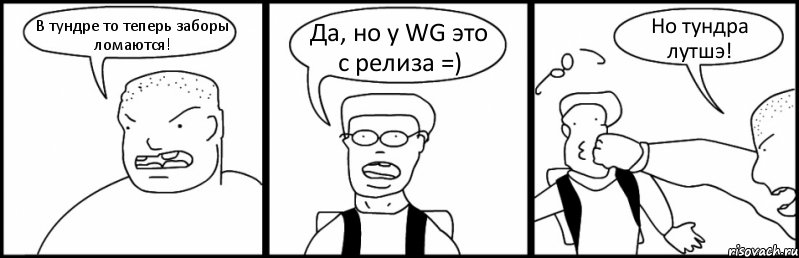 В тундре то теперь заборы ломаются! Да, но у WG это с релиза =) Но тундра лутшэ!, Комикс Быдло и школьник