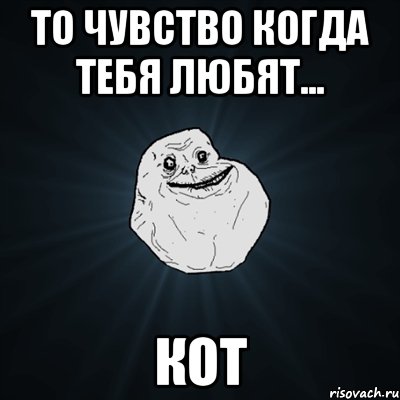 То чувство когда тебя любят... Кот, Мем Forever Alone