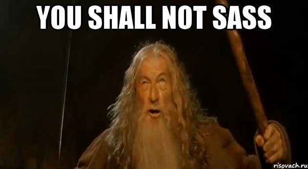 You shall not SASS 