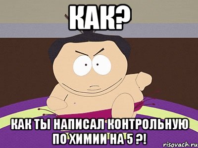 Как? Как ты написал контрольную по химии на 5 ?!