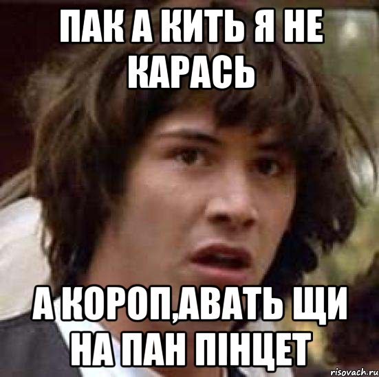 Пак а кить я не карась а короп,авать щи на пан пінцет, Мем А что если (Киану Ривз)