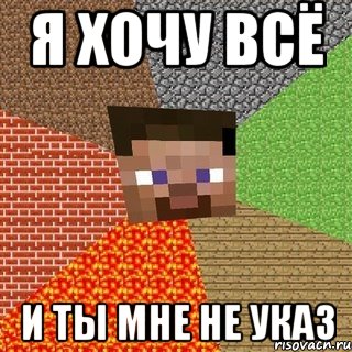 я хочу всё и ты мне не указ, Мем Миникрафтер