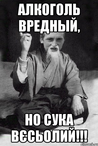 Алкоголь вредный, но сука вєсьолий!!!, Мем Мудрий паца