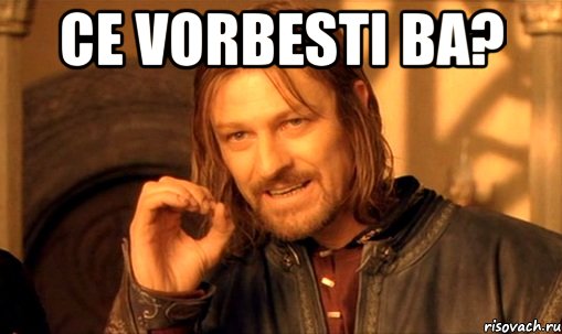 ce vorbesti ba? , Мем Нельзя просто так взять и (Боромир мем)