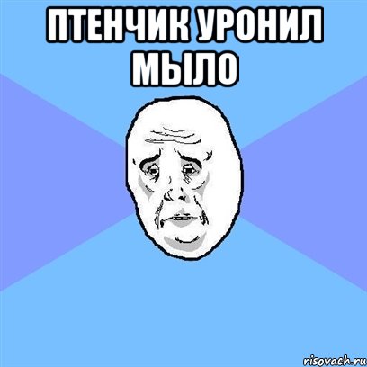 Птенчик уронил мыло , Мем Okay face