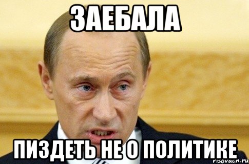 заебала пиздеть не о политике, Мем путин