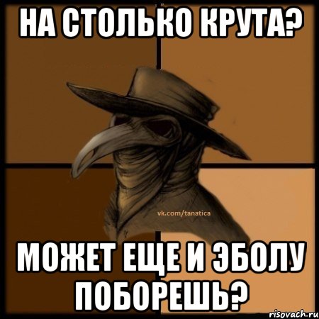 На столько крута? Может еще и эболу поборешь?, Мем  Чума