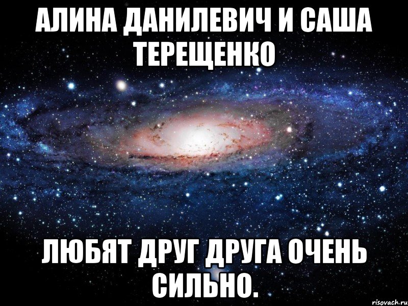 Алина Данилевич и Саша Терещенко любят друг друга очень сильно., Мем Вселенная