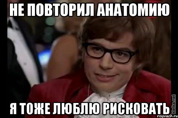 Не повторил анатомию Я тоже люблю рисковать, Мем Остин Пауэрс (я тоже люблю рисковать)