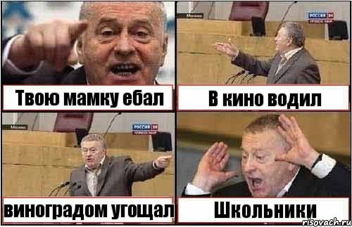 Твою мамку ебал В кино водил виноградом угощал Школьники, Комикс жиреновский