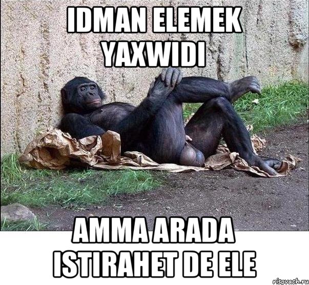 idman elemek yaxwidi amma arada istirahet de ele, Мем а танцую я не очень