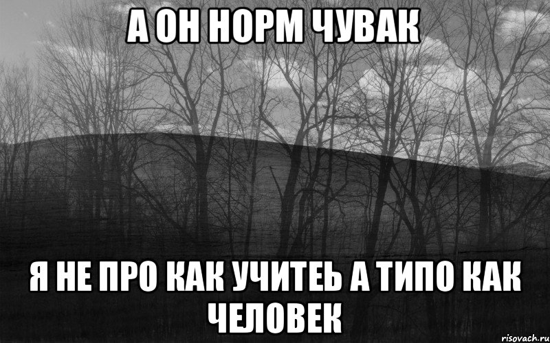 А он норм чувак я не про как учитеь а типо как человек, Мем безысходность тлен боль