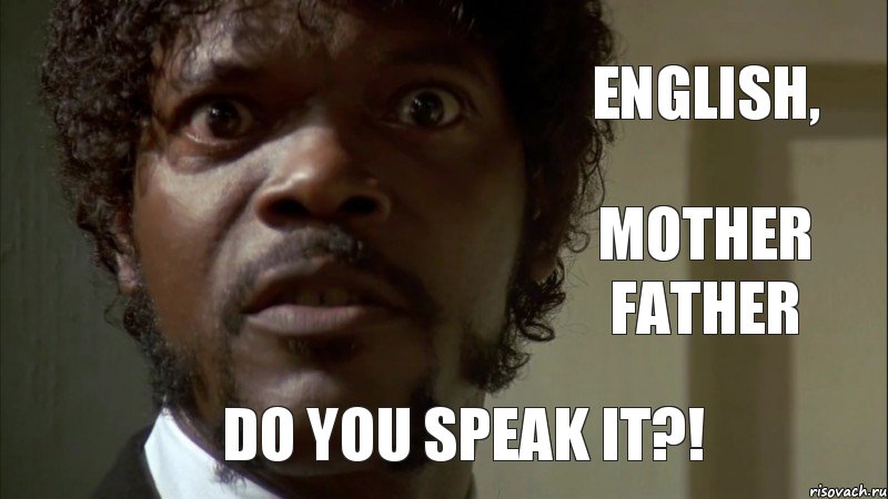 You speak english