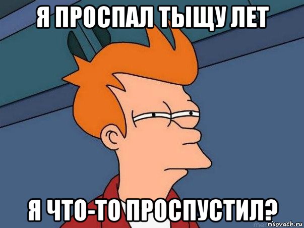 я проспал тыщу лет я что-то проспустил?, Мем  Фрай (мне кажется или)