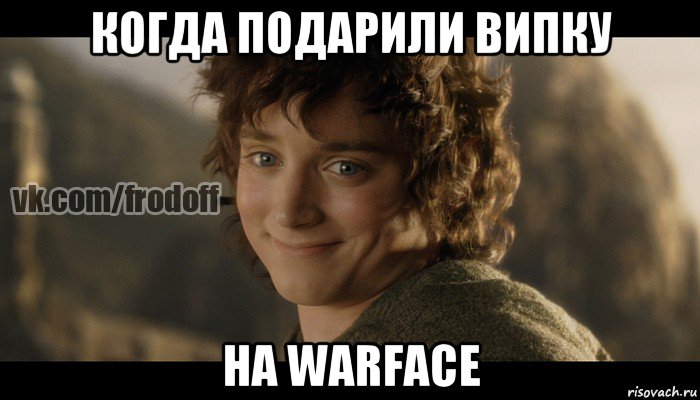 когда подарили випку на warface, Мем  Фродо