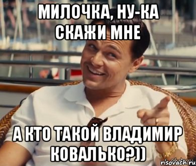 милочка, ну-ка скажи мне а кто такой владимир ковалько?)), Мем Хитрый Гэтсби