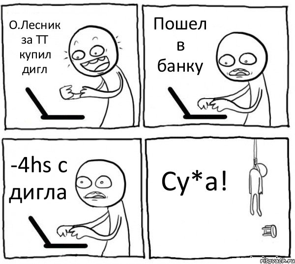 О.Лесник за ТТ купил дигл Пошел в банку -4hs с дигла Су*а!, Комикс интернет убивает