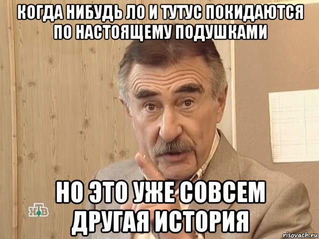 когда нибудь ло и тутус покидаются по настоящему подушками но это уже совсем другая история, Мем Каневский (Но это уже совсем другая история)