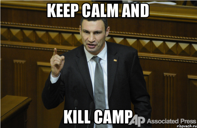 keep calm and kill camp, Мем кличко философ