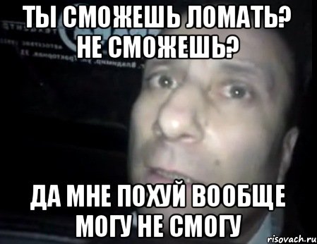 Ты сможешь ломать? не сможешь? Да мне похуй вообще могу не смогу, Мем Ломай меня полностью