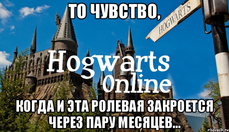 То чувство, когда и эта ролевая закроется через пару месяцев..., Мем   Мем Хогвартс Онлайн