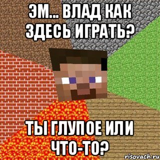 Эм... Влад как здесь играть? Ты глупое или что-то?, Мем Миникрафтер