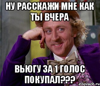 Ну расскажи мне как ты вчера вьюгу за 1 голос покупал???, Мем мое лицо