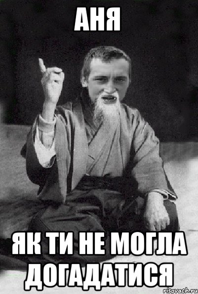 аня як ти не могла догадатися, Мем Мудрий паца