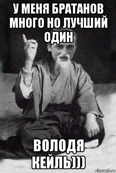 у меня братанов много но лучший один володя кейль))), Мем Мудрий паца