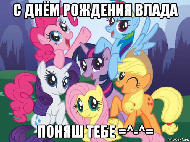 с днём рождения влада поняш тебе =^-^=, Мем My little pony