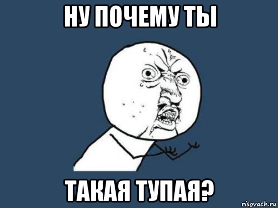 ну почему ты такая тупая?, Мем Ну почему