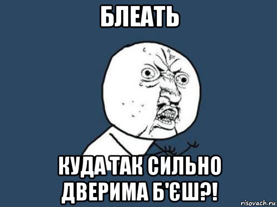 блеать куда так сильно дверима б'єш?!, Мем Ну почему