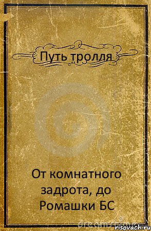 Путь тролля От комнатного задрота, до Ромашки БС, Комикс обложка книги