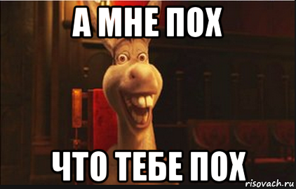 А я тебе что то написал. Картинки с надписью да пох... Спасибо за внимание осел из Шрека. Картинка как жаль что мне пох. Пох по моему очень хорошо.