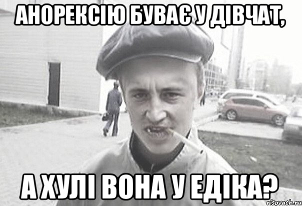 анорексію буває у дівчат, а хулі вона у едіка?, Мем Пацанська философия