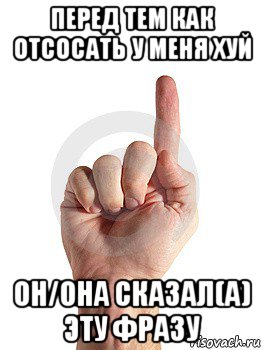 перед тем как отсосать у меня хуй он/она сказал(а) эту фразу, Мем палец вверх