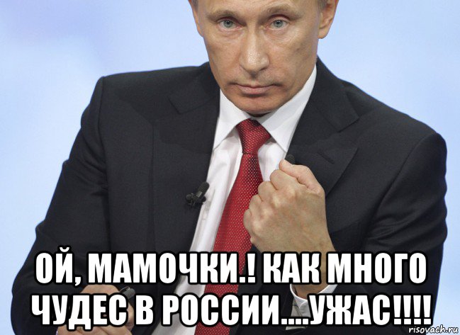  ой, мамочки.! как много чудес в россии....ужас!!!!, Мем Путин показывает кулак