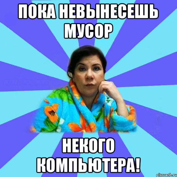 пока невынесешь мусор некого компьютера!, Мем типичная мама