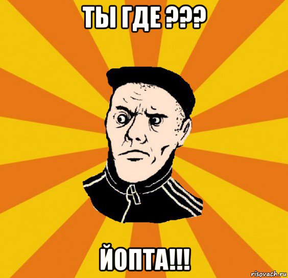 ты где ??? йопта!!!, Мем Типовий Титушка