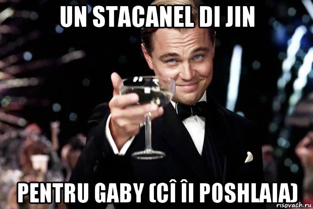 un stacanel di jin pentru gaby (cî îi poshlaia), Мем Великий Гэтсби (бокал за тех)