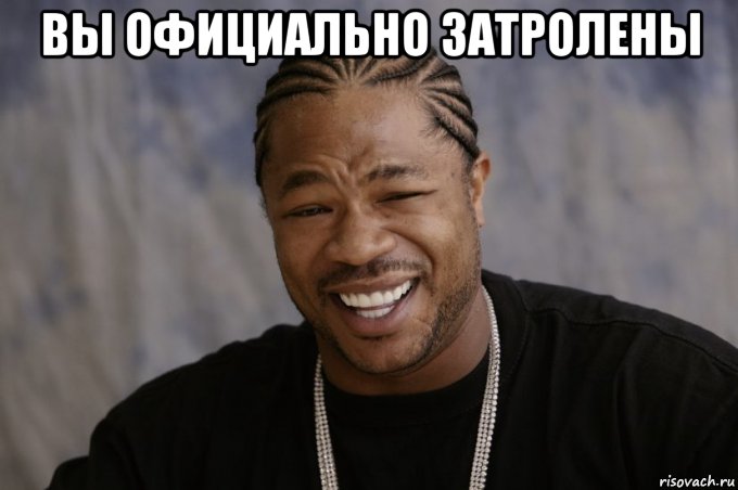 вы официально затролены , Мем Xzibit