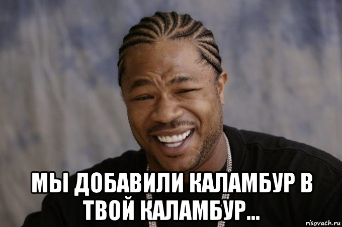  мы добавили каламбур в твой каламбур..., Мем Xzibit