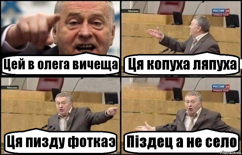 Цей в олега вичеща Ця копуха ляпуха Ця пизду фоткаэ Піздец а не село, Комикс Жириновский