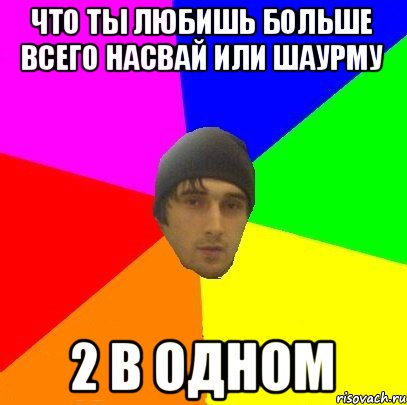 Что ты любишь больше всего Насвай или Шаурму 2 в одном, Мем злой горец