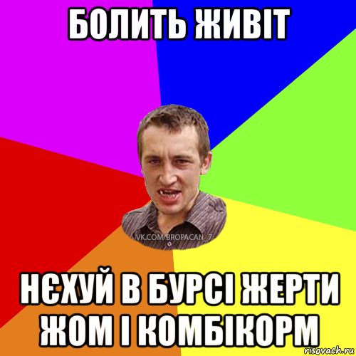 болить живіт нєхуй в бурсі жерти жом і комбікорм, Мем Чоткий паца 7