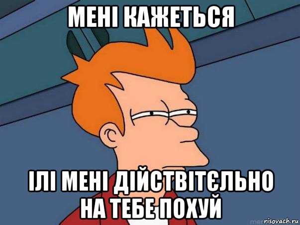 мені кажеться ілі мені дійствітєльно на тебе похуй, Мем  Фрай (мне кажется или)